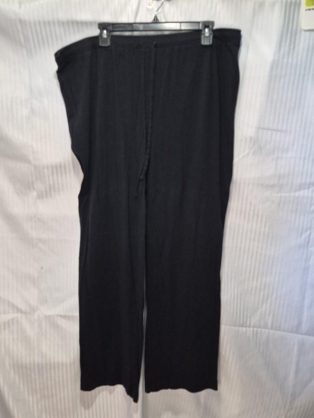 new directions Black Wide-Leg Pull-On Pants Size 3X